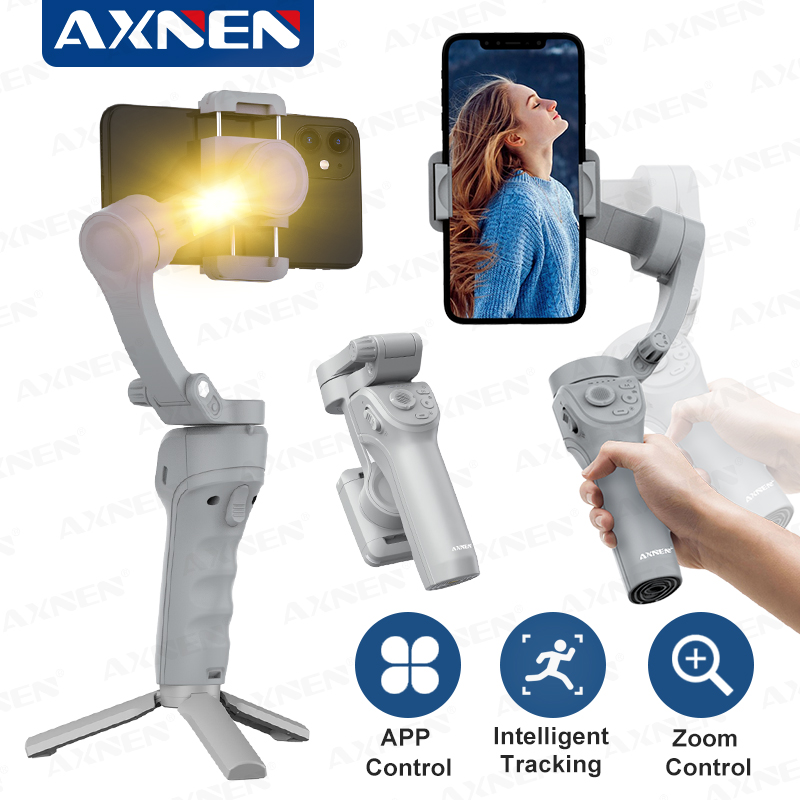 Photography Lighting Handheld - Tragbarer 3-Achsen-Gimbal-Stabilisator für Smartphone, für iPhone,